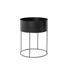 Kasvilaatikko, pyöreä - musta Kasvilaatikko, pyöreä - musta