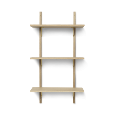 Sektorihylly, kolminkertainen - tammi / messinki (54 cm) Sektorihylly, kolminkertainen - tammi / messinki (54 cm)