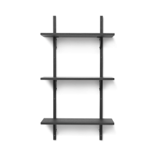 Sektorihylly, kolminkertainen - musta saarni / musta messinki (54 cm) Sektorihylly, kolminkertainen - musta saarni / musta messinki (54 cm)