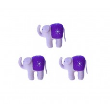 Elefanttiperhe (3 kpl) - violetti