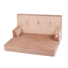 Kokoontaitettava sohva - kulta, sametti (100x40x52cm)