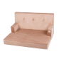 Kokoontaitettava sohva - kulta, sametti (100x40x52cm)