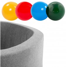 Palloallas 150 pallolla - vaaleanharmaa, värikäs (90x30x4cm)