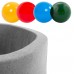 Palloallas 150 pallolla - vaaleanharmaa, värikäs (90x30x4cm)