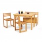 Lasten pöytä, penkki ja tuolisarja, Peter - luomupyökki