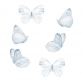 Seinätarinat - siniset perhoset- 6 kpl setti