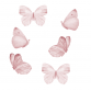 Seinätarinat - Vaaleanpunaiset perhoset - 6 kappaleen setti