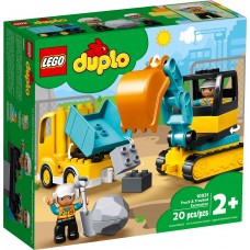 LEGO Duplo seurasi kuorma -autoa ja kaivinkoneita LEGO Duplo seurasi kuorma -autoa ja kaivinkoneita