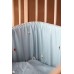 Bed -puskuri - brodeerattu viileä kesäsuunnittelu - helmi sininen