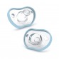 Flexy Pacifier Silicone 0-3 kk 2 kpl Vaaleansininen