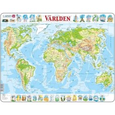 Larsen Pussel -palapeli 80 kappaletta, maailmankartta