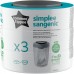 Tommee Tippee Simplee Sangenic -täyttöpakkaus, 3 kpl (yhteensopiva vain Simplee Sangenic Binin kanssa)