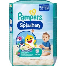 Pampers Splashers uimavaipat koko 3-4 (6-11kg) 12 per pakkaus