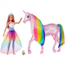 Barbie Dreamtopia Magical Lights yksisarvinenSisältää Nukke